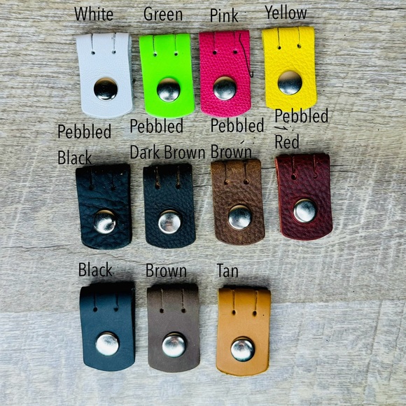 3 pack leather charging cable or cord holder organizer, various colors available - Picture 4 of 7